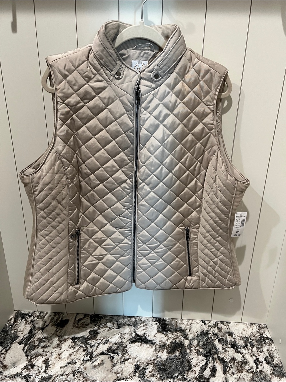 NEW Quilted Vest in Taupe - Lightweight Layering